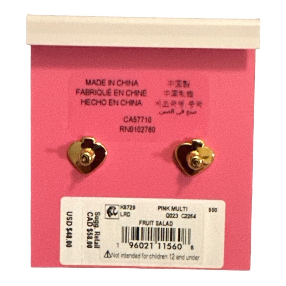 Kate Spade Fruit Salad Pave Grapefruit Studs Earrings - Picture 2 of 5